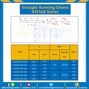 โซ่สแตนเลสทางตรง Table Top Chain SSC815TAB ; 3.25 นิ้ว. : SSC815 325TAB