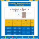 โซ่พลาสติกทางตรง Table Top Chain KV821 ; 10 นิ้ว. : KV821 100