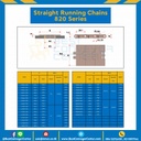โซ่พลาสติกทางตรง Table Top Chain LF820 ; 2.5 นิ้ว. : LF820 253