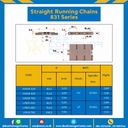 โซ่พลาสติกทางตรง Table Top Chain LF831 325 ; 3.25 นิ้ว. : LF831 325