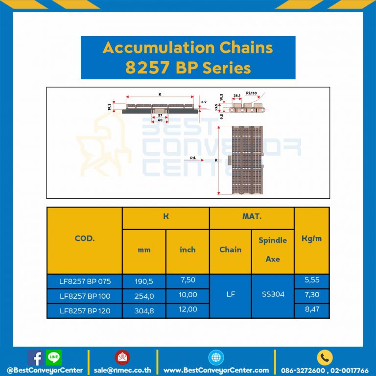 Accumulation Chains LF8257 BP ; 7.5 นิ้ว. : LF8257 BP 075