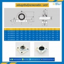 ลูกปืนตุ๊กตา UCF3361DC พลาสติกสีขาว ลูกปืนเหล็ก รูเพลา 40 mm. : UCF3361DC-40