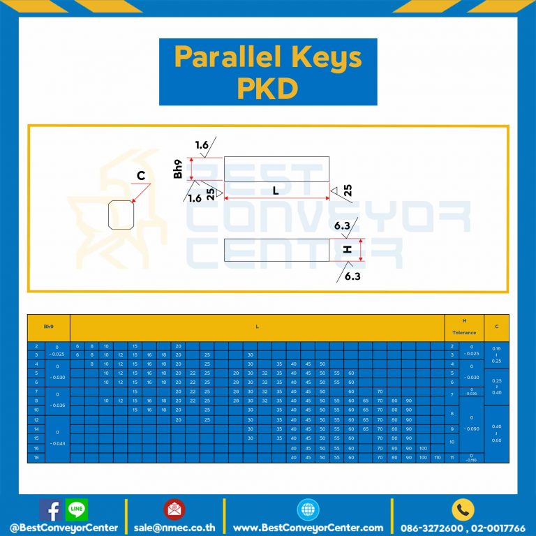 Parallel Key PKD 10×15-S Parallel Key แบบตรง ขนาด 10×15 mm. เหล็ก