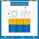 สปริงดันแบบเส้น 0.3 mm. วงนอก 3 mm. ยาว 300 mm. : SWC-N0.3x3L300