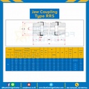 Jaw Flex Coupling RRS100, โตนอก 65 mm., ดุมโต 57 mm. : JCF-RRS100