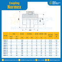 Coupling Steel rubber OD 112xL60 : NORMEX-116