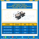 Straight Track Chain 114.3, AG 130, Kg 8.8 For 7253TAB : GR2130TAB-7253TAB