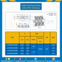 โซ่พลาสติกทางโค้ง Table Top Chain KV2503FGM ; 4.5 นิ้ว. : KV2503FG 450M