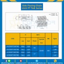 โซ่พลาสติกทางโค้ง Table Top Chain LF2505FTTAB ; 4.5 นิ้ว. : LF2505FT 450TAB
