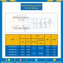 โซ่พลาสติกทางโค้ง Table Top Chain KV879M ; 3.25 นิ้ว. : KV879M 325