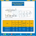 โซ่สแตนเลสทางโค้งแม่เหล็ก Table Top Chain SSC881M ; 4.5 นิ้ว. : SSC881M 450