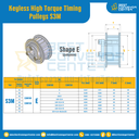 มู่เล่ย์ไทม์มิ่งแรงบิดสูงแบบไม่มีลิ่ม Pulleys Timing Keyless High Torque S3M TES