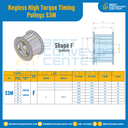 มู่เล่ย์ไทม์มิ่งแรงบิดสูงแบบไม่มีลิ่ม Pulleys Timing Keyless High Torque S3M TFAL
