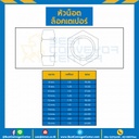 หัวน็อตล็อคเตเปอร์ ขนาด M10x1.25 mm. ขอบ 17 : TP-M10-1.31