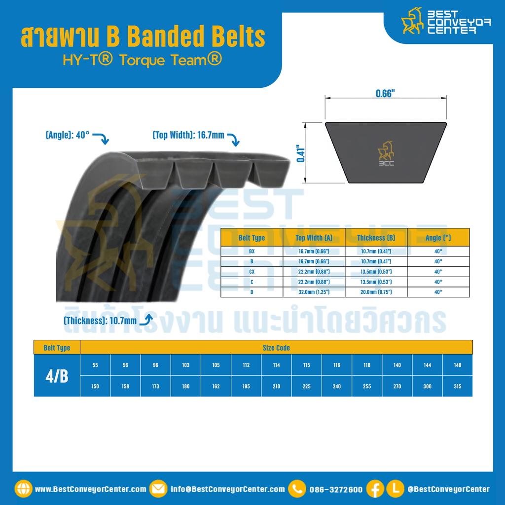 Torque Team® B Banded Belts : 4/B