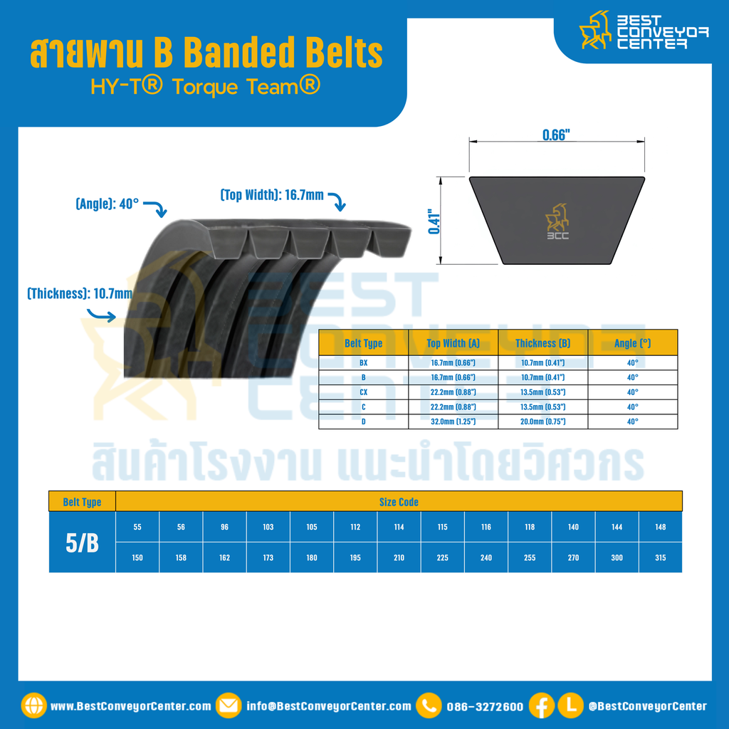Torque Team® B Banded Belts : 5/B