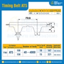 ไทม์มิ่ง เบลล์ Timing Belt AT5 หน้ากว้าง 15 mm. 40ถึง4000 ฟัน  : Timing Belt AT5-15-40-4000T