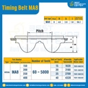 ไทม์มิ่ง เบลล์ Timing Belt MA8 หน้ากว้าง 25 mm. 60ถึง5000 ฟัน : Timing Belt MA8-25-60-5000T