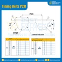 ไทม์มิ่ง เบลล์ Timing Belt P2M หน้ากว้าง 6 mm. 100 ฟัน ยาว 200 mm. : Timing Belt P2M-6-100T-288