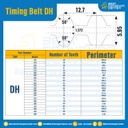ไทม์มิ่ง เบลล์ Timing Belt DH 1000 200 ฟัน ยาว 2540 mm. : Timing Belt DH 1000-200T-2557