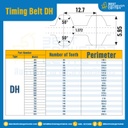 ไทม์มิ่ง เบลล์ Timing Belt DH 1000 200 ฟัน ยาว 2540 mm. : Timing Belt DH 1000-200T-2566