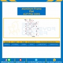 Aluminum Frame 6 Series Slot width 8 30×90 mm. L100 mm. Clear Anodize (Flat) : ALF-FS6-3090-102