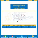 Aluminum Frame 6 Series Slot width 8 30×30 mm. L100 mm. Clear Anodize (Flat) : ALF-FSF6-3030-122