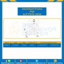 Aluminum Frame 6 Series Slot width 8 30×30 mm. L100 mm. Clear Anodize (Flat) : ALF-FST6-3030-145