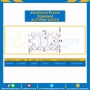 Aluminum Frame 6 Series Slot width 8 60×120 mm. L100 mm. Clear Anodize : ALF-FS6-60120-118