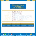 Aluminum Frame 6 Series Slot width 8 100×100 mm. L100 mm. Clear Anodize : ALF-S6-100100-135