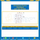 Aluminum Frame 6 Series Slot width 8 50×100 mm. L100 mm. Clear Anodize : ALF-S6-50100-156