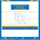 Aluminum Frame 6 Series Slot width 8 60×60 mm. L100 mm. Clear Anodize : ALF-S6-6060-158