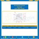 Aluminum Frame 8 Series Slot width 10 40×40 mm. L100 mm. Clear Anodize (Curved) : ALF-SR8-4040-166