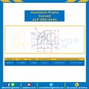 Aluminum Frame 8-45 Series Slot width 10 45×45 mm. L100 mm. Clear Anodize (Curved) : ALF-SR8-4545-165