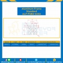 Aluminum Frame 8-45 Series Slot width 10 50×50 mm. L100 mm. Black Anodize : ALF-FSB8-5050-112