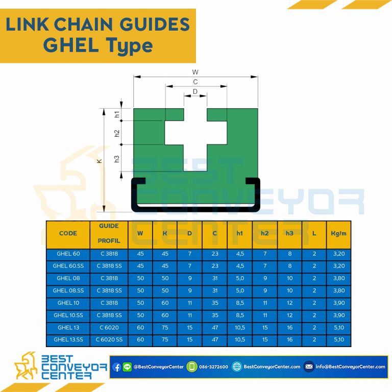 Link Chain Guide W45H45 : GHEL06SS