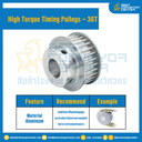 มู่เล่ย์ไทม์มิ่งแรงบิดสูง Pulley Timing High Torque 3GT หน้ากว้าง 6 mm. 22 ฟัน : HT-3GT-6-22TBAL
