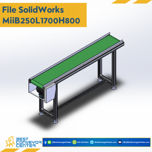 Mini Belt Conveyor สายพานลำเลียงขนาดเล็ก W300xL13600xH750 mm. : MiiB300L13600H750