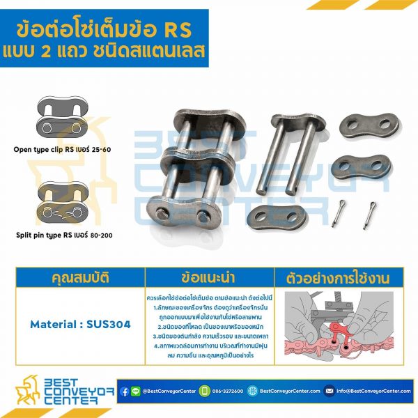 ข้อต่อเต็มข้อ แถวคู่ No.35 : CL35R2P1SS