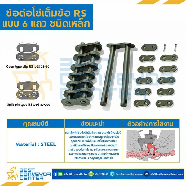ข้อต่อเต็มข้อ 6 แถว No.80 : CL80R6P1