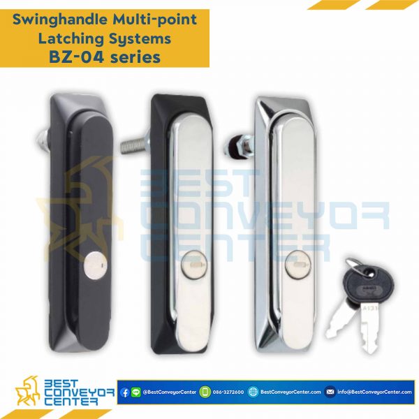 BZ-0410-W00 Multi-point Latch Swing Handle-Short Shaft Left &amp; Right Zinc Alloy
