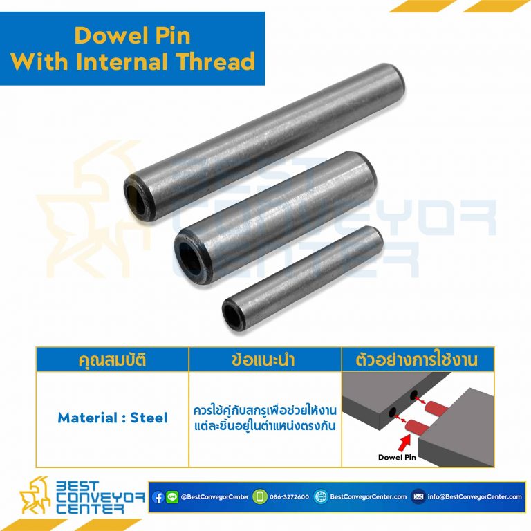 Dowel Pin In 6×20-S ปิ๊นกลมเกลียวใน ขนาด 6×20 (Steel)