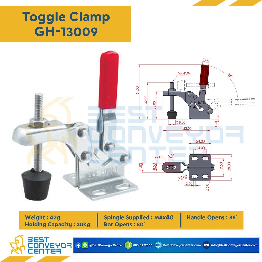 GH-13009 Toggle Clamp แบบกดแนวตั้ง