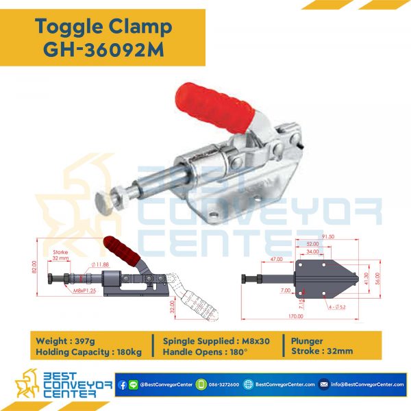 GH-36092M Toggle Clamp แบบดัน