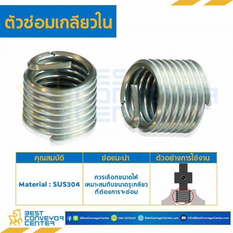 M27-3.00-3D ตัวซ่อมเกลียวใน M27*3.00 mm. เส้นผ่านศูนย์กลางยาว 3D