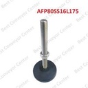 AFP80SS16L175 : ขาปรับระดับฐานพลาสติกพร้อมยางกันลื่น, ฐาน 80 mm. M16x150 mm.SUS304