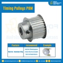 มู่เล่ย์ไทม์มิ่ง Pulley Timing P8M หน้ากว้าง 15 mm. 40 ฟัน (มีดุม) : Pulley Timing P8M-15-40TB