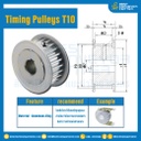 มู่เล่ย์ไทม์มิ่ง Pulley Timing T10 หน้ากว้าง 20 mm. 12 ฟัน (Keyway) : Pulley Timing T10-20-12TA-N