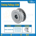 มู่เล่ย์ไทม์มิ่ง Pulley Timing S5M หน้ากว้าง 15 mm. 36 ฟัน : Pulley Timing S5M-15-36TA