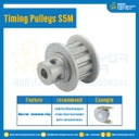 มู่เล่ย์ไทม์มิ่ง Pulley Timing S5M หน้ากว้าง 10 mm. 22 ฟัน (มีดุม) : Pulley Timing S5M-10-22TB